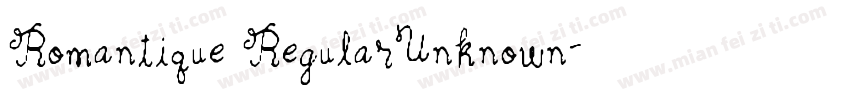 Romantique RegularUnknown字体转换